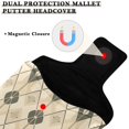 thumbnail image 3 of Haosy Coffee Block Golf Mallet Putter Cover Strong Magnetic Leather Golf Club Headcover Closure, 3 of 7