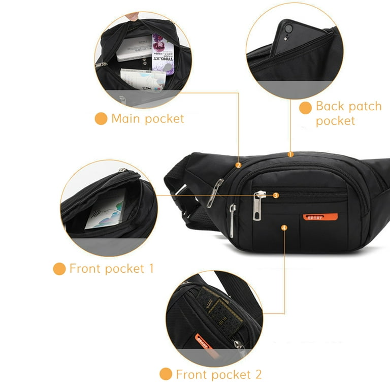 Meterk Unisex Fanny Pack Waterproof Large Capacity Adjustable Strap Workout  Runing Hiking Outdoor Waist Pack Bag
