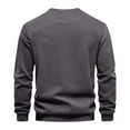 thumbnail image 6 of Momasggi Men's Casual Crewneck Sweatshirts with Chest Pocket Loose Casual Long Sleeve Pullover Tops Fashion Solid Color Sweatshirts Dark Gray XL, 6 of 6