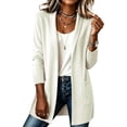 thumbnail image 2 of Szhihuiw Lightweight Cardigans for Women Collared Long Sleeve Fall Tops with Pockets Business Casual Oversized Cardigans Fashion Clothing, 2 of 7