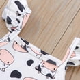 thumbnail image 5 of JAJAHO Baby Girl Clothes Summer 2 Piece Set Infant Romper Outfits Sleeveless Ribbed Cow Printed Bodysuit And Shorts Cute Toddler Clothing 0-18M Stylish Outfit, 5 of 7