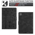 thumbnail image 6 of ELEHOLD Case For Apple iPad Pro 11 2024 Kitty Pattern Leather Tablet Case, Slim Back Smart Cover, Auto Sleep/Wake, Full Body Protection, Kickstand，Black, 6 of 11