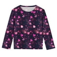 thumbnail image 4 of Edvintorg Girls Long Sleeve Shirts Cute Valentine's Day Heart Printing Crewneck Dressy Casual Blouses Shirts 3-14 Years Spring Holiday Pullover Tops, 4 of 7