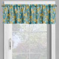 thumbnail image 4 of Ambesonne Floral Valance & Curtain, Pastel Tropical Flowers Art, 55"x45", Dark Turquoise Mustard, 4 of 7