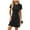 Black, variant on Women's Summer Short Sleeve Ruched Tank T Shirt Dress Crew Neck Slim Fit Bodycon Mini Dresses (Green, S)