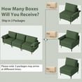 thumbnail image 7 of Costway Modern Modular Fabric 3-Seat Sofa Couch Living Room Furniture w/Metal Legs Green, 7 of 7