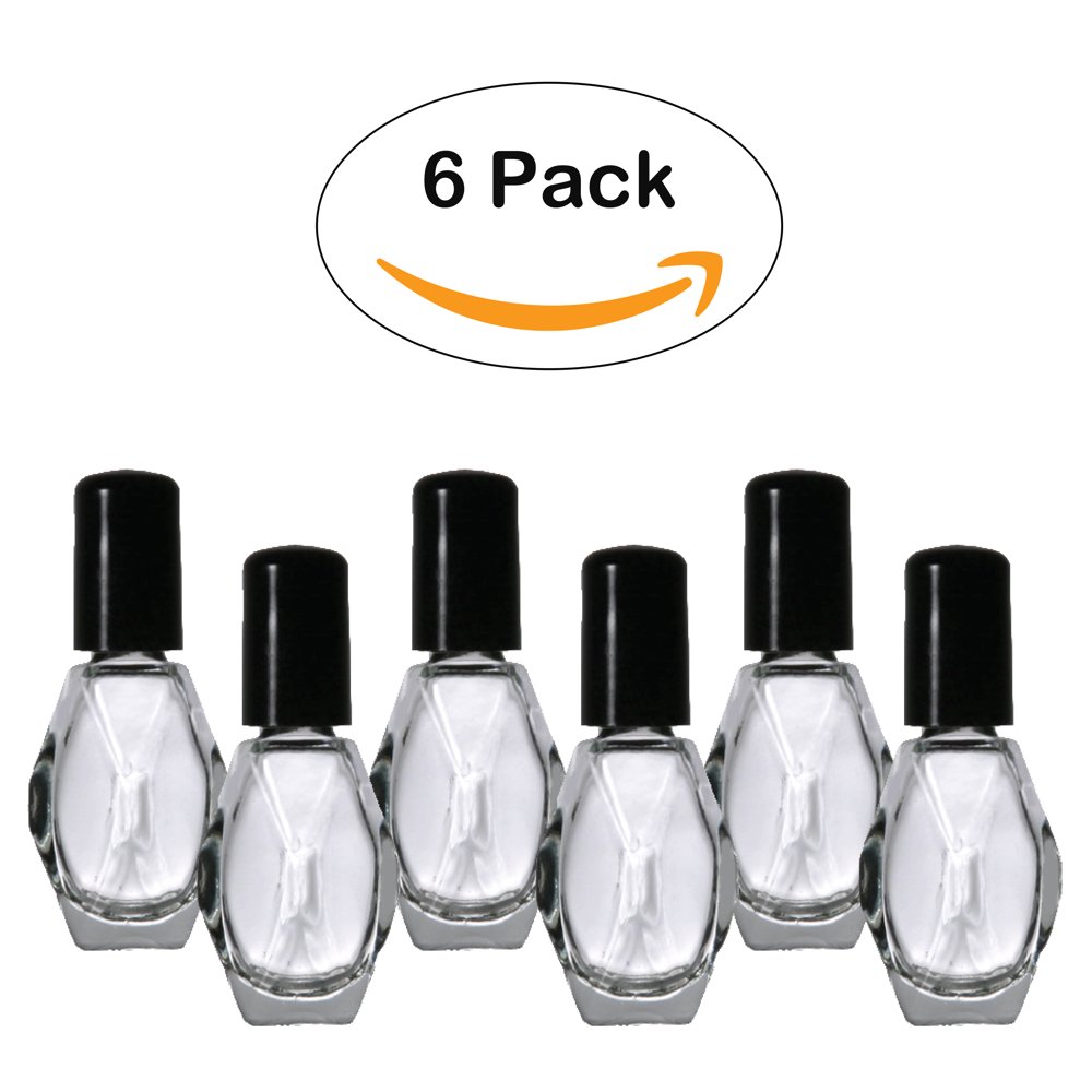 6 Pack Clear Glass Bottles for Essential Oil 1/8 oz. Empty