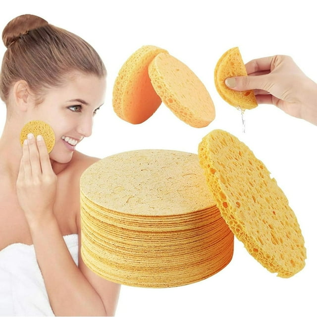 YOPTOP Turmeric Kojic Acid Pads Turmeric Kojic Acid Cleansing Pads Turmeric Exfoliating Pads Facial Sponges for Cleansing and Exfoliating (50 PCS),100pcs