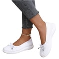 thumbnail image 7 of Domzle Women's Flat Shoes Comfortable Square-Toe Slip on Casual Dress Flats with Arch Support All-Day Standing Shoe White, 7 of 7