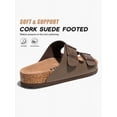 thumbnail image 5 of FITORY Mens Leather Sandals with Arch Support, Open Toe Slides Adjustable Buckles for Summer Size 7-13, 5 of 5