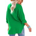 thumbnail image 4 of hirigin Women Shirt Long Sleeve Turn-down Collar Button-down Solid Tops for Casual Daily, 4 of 5