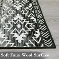 thumbnail image 3 of Alfombra marroquí Haperlare, lavable, antideslizante, antimanchas, con acento geométrico bohemio, 1,22 m x 1,83 m, gris, 3 of 5