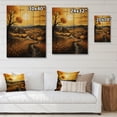 thumbnail image 4 of Designart "Countryside Golden landscape IV" Landscape & Nature Print on Natural Pine Wood, 4 of 5