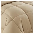 thumbnail image 4 of 7 Piece Comforter Set Bag Solid Color All Season Soft Down Alternative Blanket & Luxurious Microfiber Bed Sheets, Taupe, Queen, 4 of 6