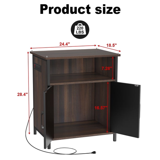 Terrarium Stand Reptile Tank Stand with Power Outlets for 24