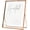 Copper, variant on Wedding Guest Book Sign, 8x10 Gold Floating Picture Frame | Double glass metal frame, fits 6x8 insert, wedding guest book station, reusable tabletop frame for signs and photos