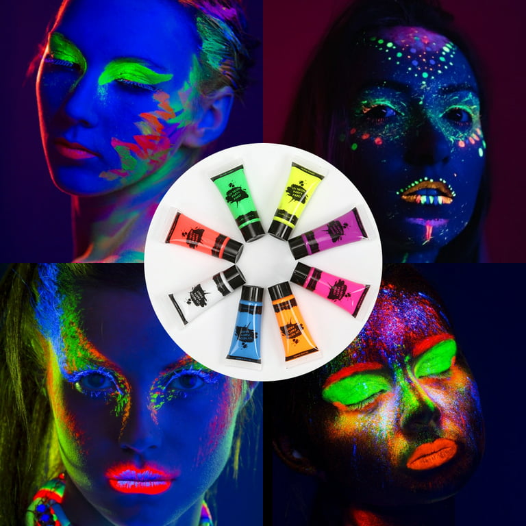 Neon UV Split Cake Face Eyes and Body Pallette Paint Face Paint Makeup 