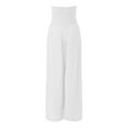 thumbnail image 5 of Lisingtool Womens Overalls Women's Summer Fashion Casual Smocked Wide Leg Jumpsuit Romper Sleeveless Tube Neck Jumpsuits for Women Dressy White, 5 of 6