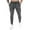 Dark Gray, variant on OSOLU Solid Color Men's Gym Pants Workout Running Athletic Joggers Slim Fit Sport Track Pants With Zipper Pockets Trousers Everyday Comfort Versatile Bottoms