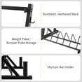 thumbnail image 1 of Kojooin 3-Tier Barbell Storage Rack, Adjustable Weight Organizer for Dumbbells and Kettlebells, 1000 lb Capacity Carbon Steel Rack, 1 of 7