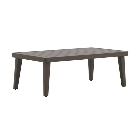 New Classic Furniture Genova Metal Patio Coffee Table in Brown
