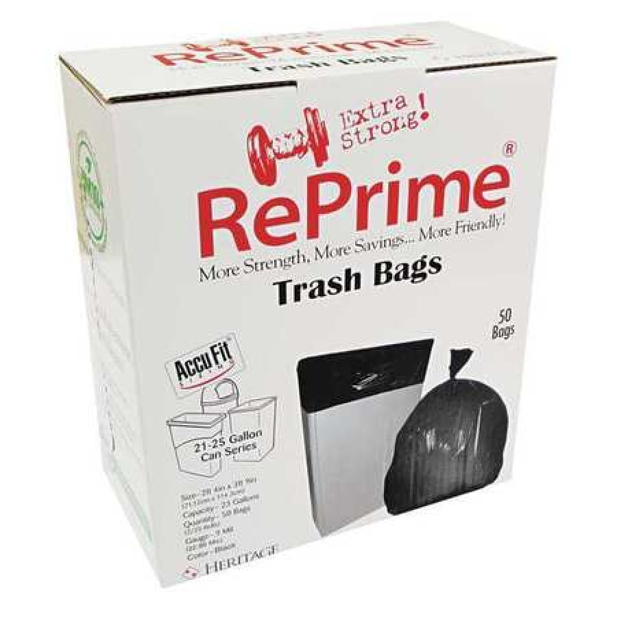 REPRIME H5645TC RC1 23 Gal. Trash Can Liners 0.90 mil, Clear, 50PK