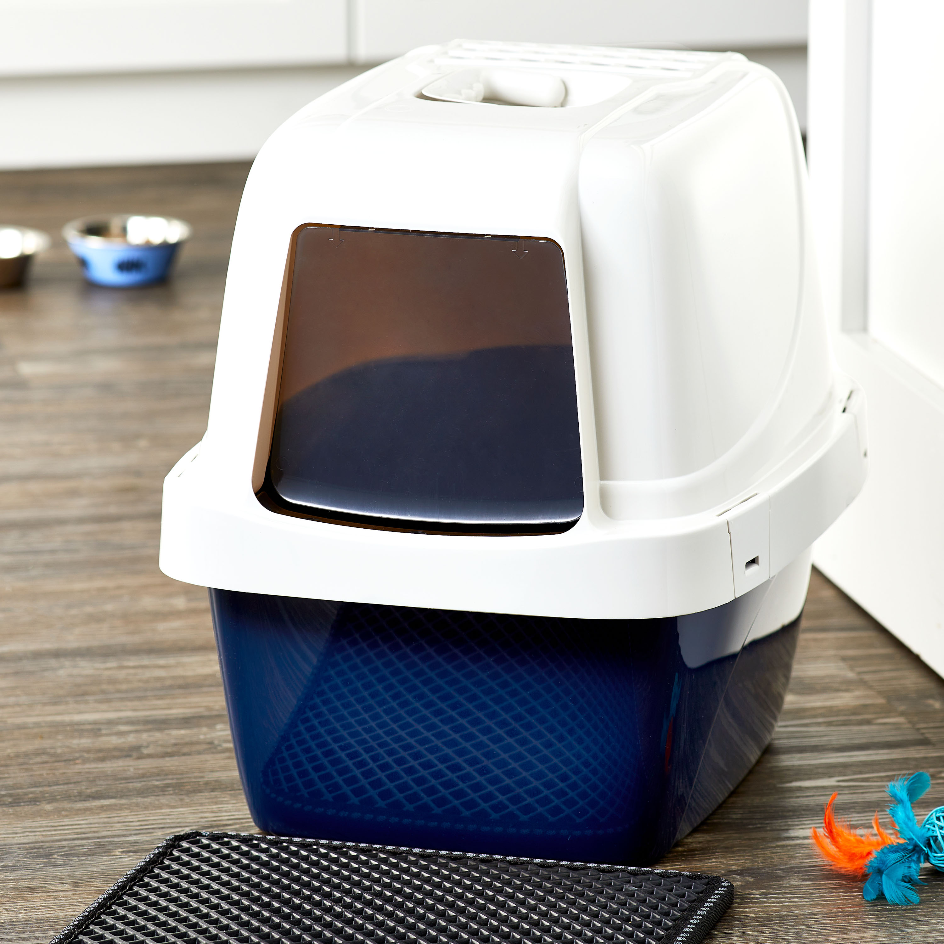 Vibrant Life Large Blue Sifting Hooded Litter Box photo 2
