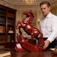 thumbnail image 2 of 2026 Chinese New Year Red Wood Horse Statue, 5.9" Feng Shui Decor for Wealth & Success, Lucky Figurine for Home Office Tabletop (K), 2 of 6