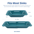 thumbnail image 5 of BLUE GINKGO Adjustable 3-in-1 Sink Colander, Plastic Strainer Basket | Teal, 5 of 6