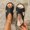Gray, variant on Women's Sandals Thick Soled Comfortable Casual Walking Flat Sandals Lightweight Slip On Open Toe Platform Summer Shoes White 5 Wide