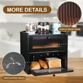 thumbnail image 7 of Breadbox for Kitchen Countertop Double Layer Large, Solid Wooden Farmhouse Bread Storage Container with Acrylic Window, Bread Holder Organizer Bin for Homemade Bread and Pantry(Black), 7 of 7