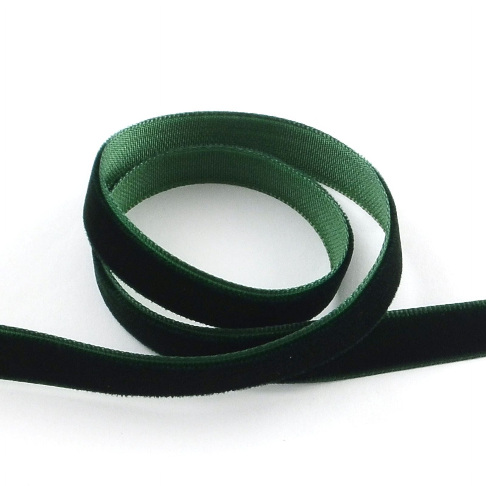 1Roll 1 inch Single Face Velvet Ribbon Dark Green 1 inch(25.4mm) about 25yards/roll(22.86m/roll)