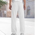 thumbnail image 6 of Audhol Joggers for Women, Women Fleece Baggy Sweatpants with Pockets Wide Straight Leg High Waist Joggers Pants Winter Clothes Womens Sweatpants White 2XL, 6 of 7