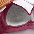 thumbnail image 5 of Riforla Women Fashion Casual Breathable Tube Top Bra Underwear Without Steel Ring Gathering and Adjusting Bro Everyday Wear Bras Red 42, 5 of 8