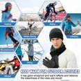 thumbnail image 3 of QKURT Men's Beanie Gloves Scarf Set, 3 in 1 Winter Thermal Hat Gloves Neck Warmer Set Thick Fleece Touchscreen Glove Knitted Cap Cold Weather Accessories Sets, 3 of 7