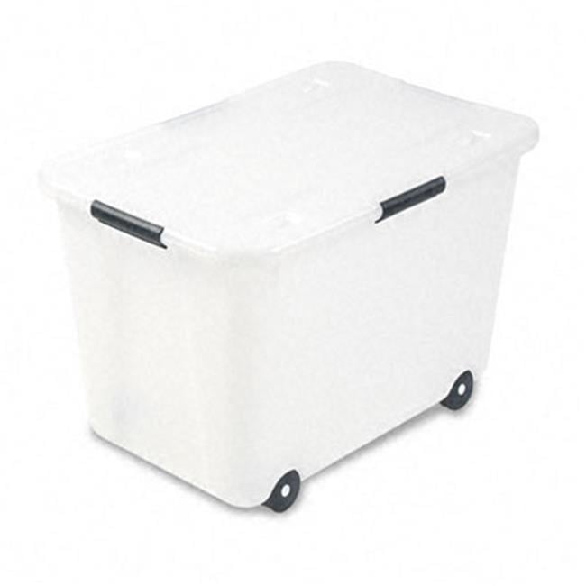 Rolling Storage Box Clear 15Gallon Size