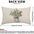 thumbnail image 6 of Green Eucalyptus Leaves Lumbar Pillow Covers 12X20 Inch Spring Summer Farmhouse Couch Pillow Cases Watercolor Leaf Throw Pillows Set of 2 Home Decor for Living Room Bedroom Bed Cushion Outdoor, 6 of 6
