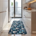 thumbnail image 4 of Dark Blue Princess Castle Pattern Kitchen Rug Mat,Kitchen Runner Rugs Non Skid Washable,Decorative Kitchen Floor Mats for Kitchen,Sink,Laundry,17"x47.2", 4 of 7