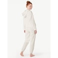 thumbnail image 5 of Joyspun Women’s Plush Hooded Top and Pants, 2-Piece Pajama Set, Sizes XS to 3X, 5 of 5