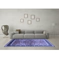 thumbnail image 3 of Ahgly Company Machine Washable Indoor Rectangle Oriental Blue Traditional Area Rugs, 8' x 10', 3 of 4