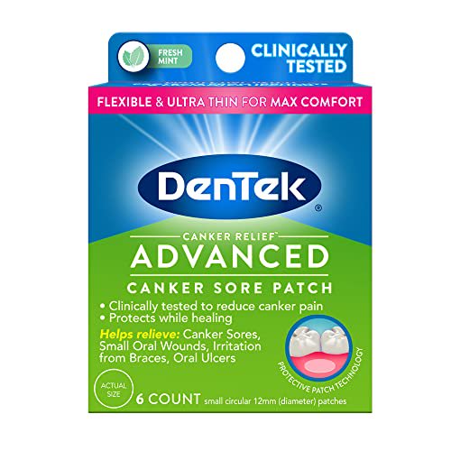 DenTek Canker Relief Canker Sore Patch Relieves Canker Pain, 6 Count