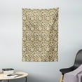 thumbnail image 1 of Floral Tapestry, Vintage Style Depiction of Apple Blossoms and Singing Little Birds, Wall Hanging for Bedroom Living Room Dorm Decor, 40W X 60L Inches, Pale Mustard and Multicolor, by Ambesonne, 1 of 2
