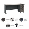 thumbnail image 2 of Series A 72W Desk with Drawers in Slate and White Spectrum - Engineered Wood, 2 of 6