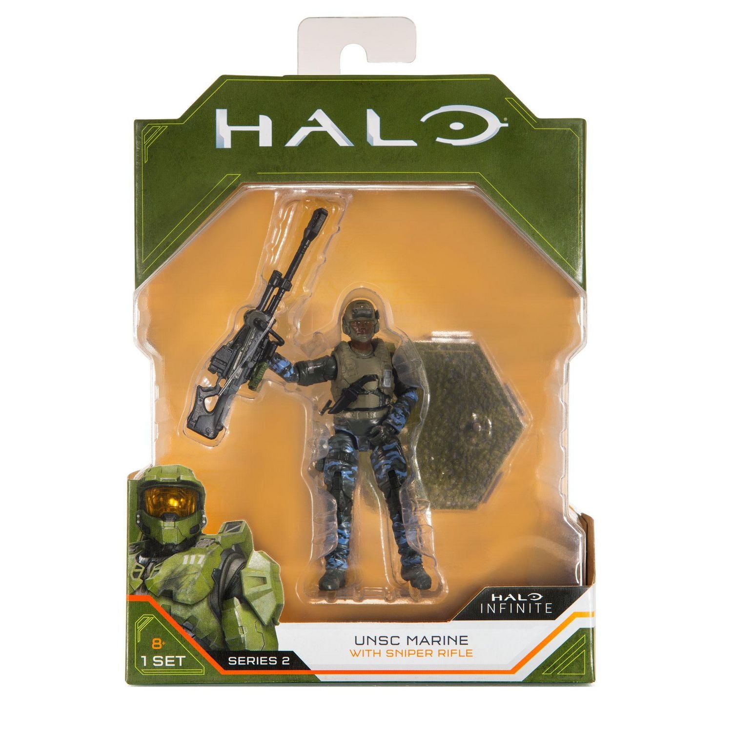 Halo Infinite World of Halo UNSC Marine Figurine d'action à l'échelle 3,75" avec code DLC