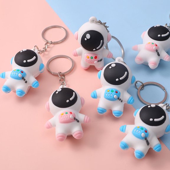 TABLZONE 10Pcs Astronaut Pendant Keychains Assorted Colors Multi Use Bag Hanging Ornaments