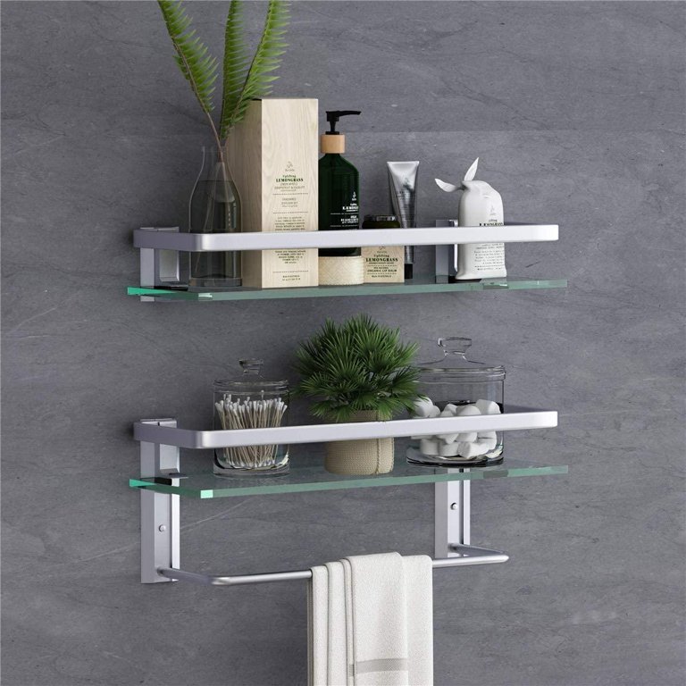 Bathroom Wall Mounted Shelf Multifunctional Toiletries Storage