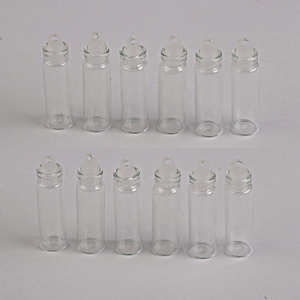 Empty Transparent Glass Bottles With Rubber Stopper 2ml Breakable Glass