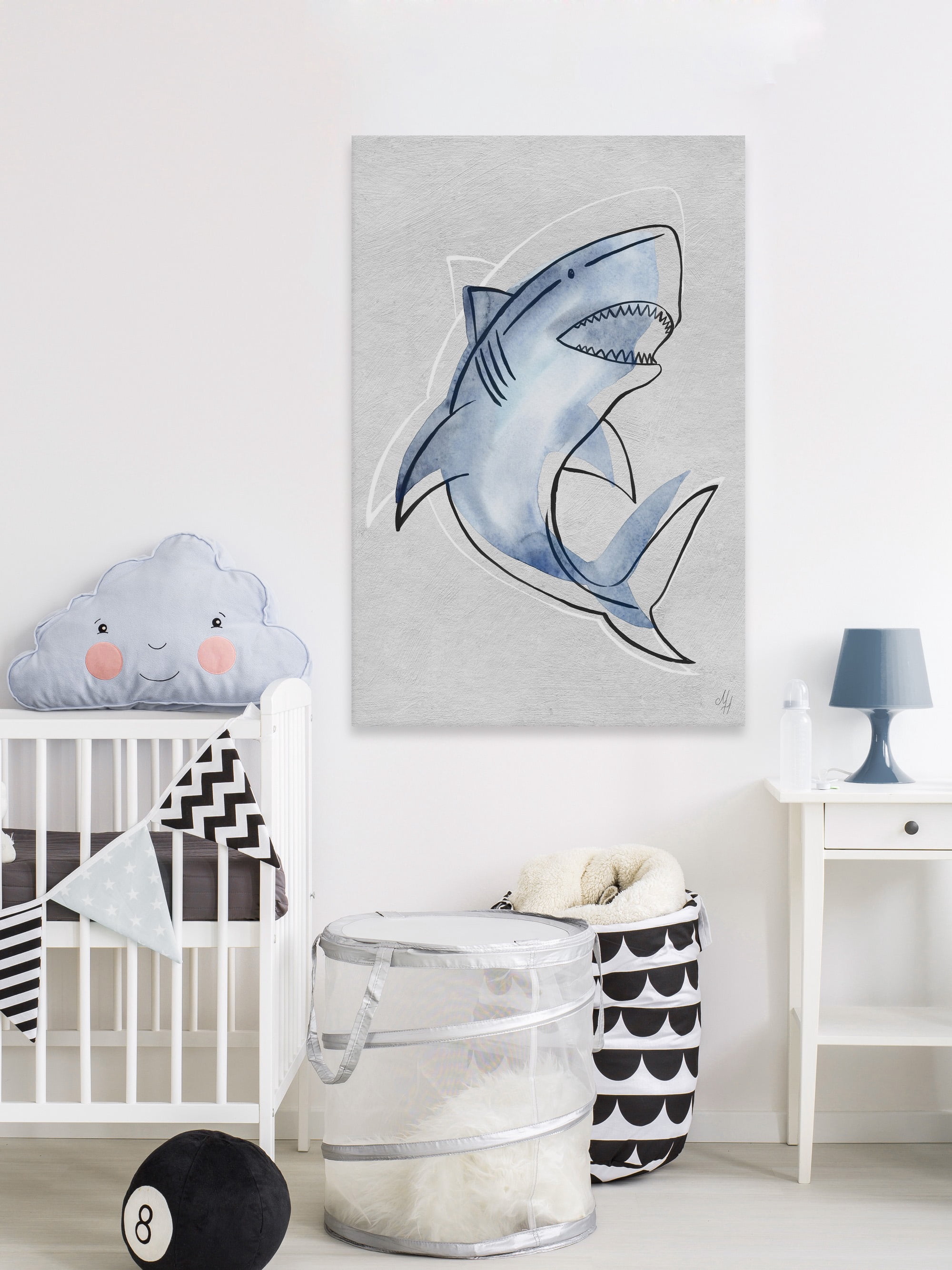 Marmont Hill The Big Shark Canvas Wall Art