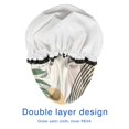 thumbnail image 4 of Shower Caps,Orange Boho Geometric and Plant Pattern Waterproof Shower Cap for Women 4 Pieces,Double Reusable Hair Cover for Shower PEVA Elastic Stretch Hem, 4 of 7