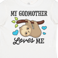 thumbnail image 4 of Inktastic My Godmother Loves Me with Sloth and Hearts Boys or Girls Toddler T-Shirt, 4 of 5